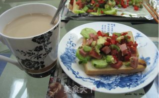 Dinner for One Person: Simple Pizza + Homemade Milk Tea recipe