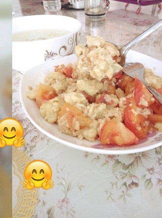 Homemade Lazy Tomato Scrambled Eggs recipe