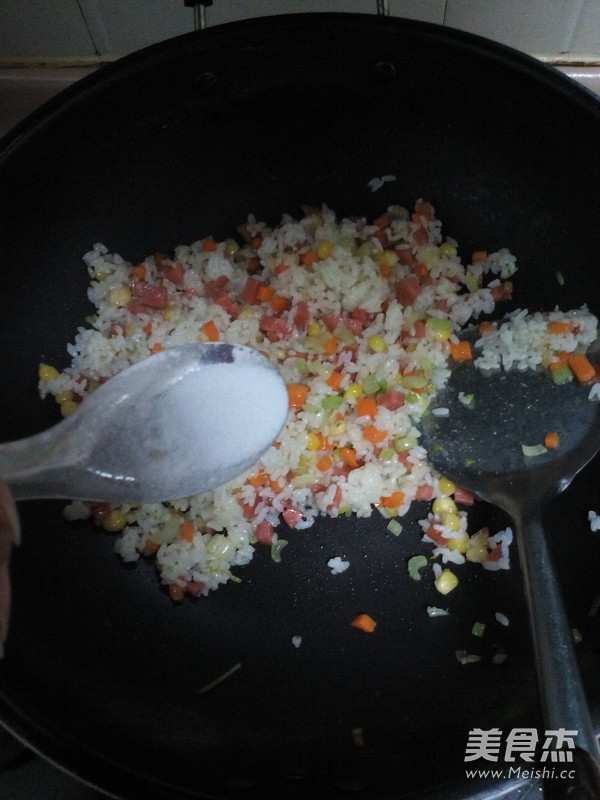 Celery Corn Fried Rice recipe