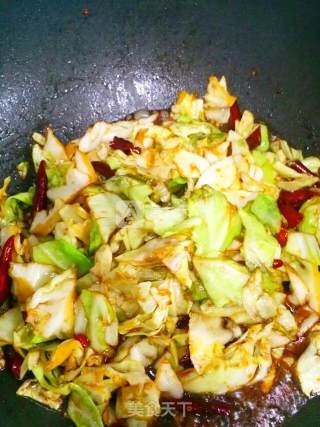 Spicy Stir-fried Cabbage recipe