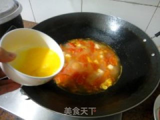 Pork Ball Tomato Egg Drop Soup recipe