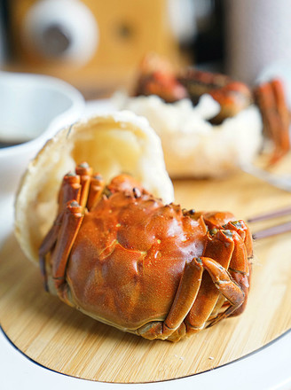 Grilled Crabs with Salty Noodles recipe