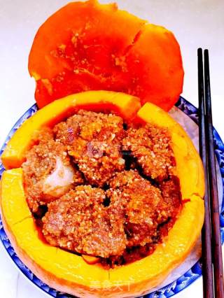 Steamed Spare Ribs with Pumpkin Powder recipe