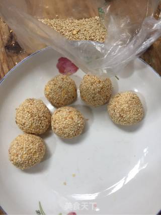 Pumpkin Glutinous Rice Sesame Dumpling recipe