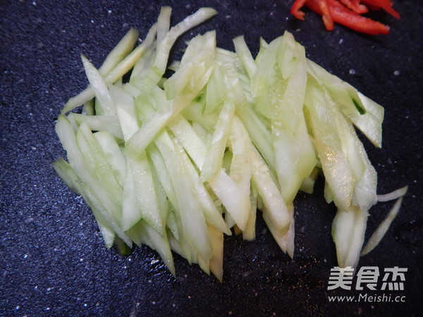 Shredded Chicken with Cucumber Salad recipe