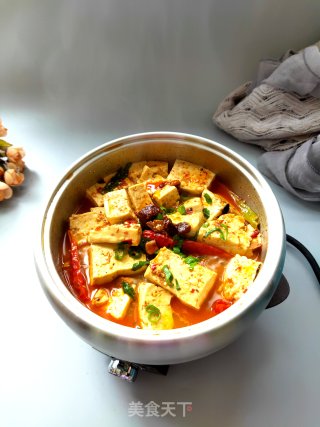 Simmered Tofu with Corn Beef Sauce recipe