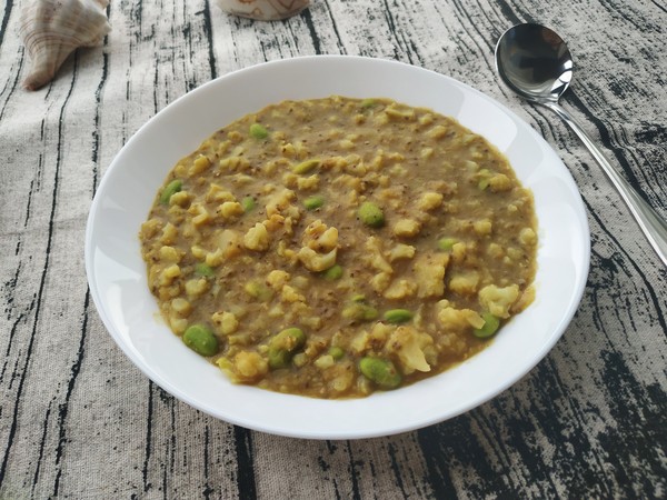 Curry Chia Seed Lentils and Cauliflower Rice recipe