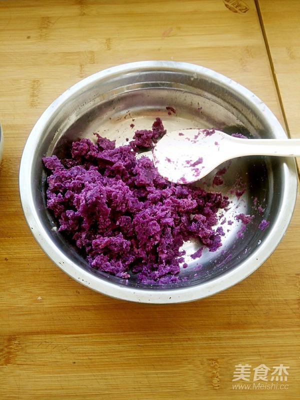 Purple Sweet Potato and Yam Corn Cake recipe