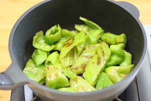 Fast Food with Rice--green Pepper with Tiger Skin recipe