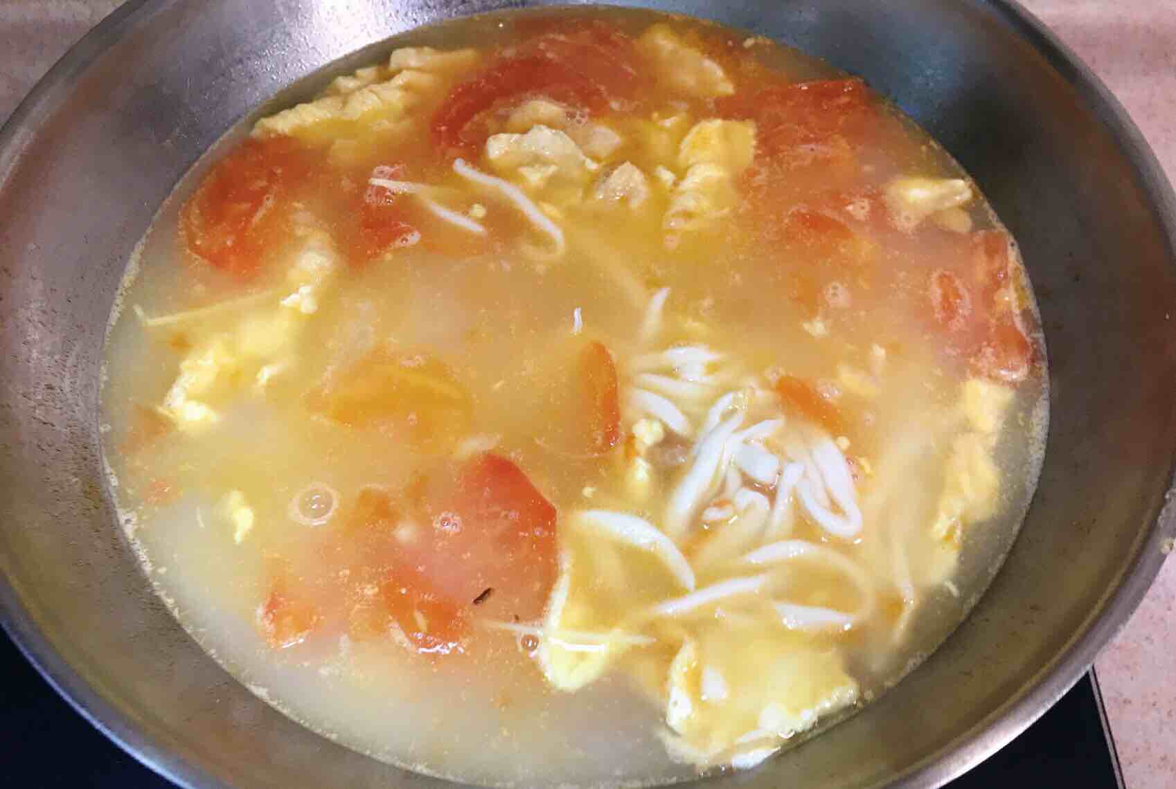 Tomato Omelette Scissors Noodles recipe