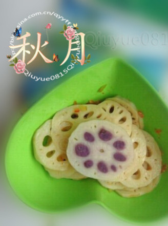 Sliced Lotus Root Mixed with Mustard
