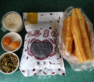 Double Glutinous Rice Steamed Rice with Fried Dough Sticks recipe