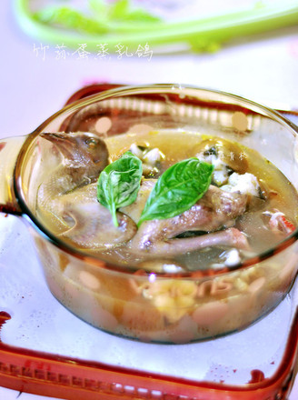 Steamed Pigeon with Bamboo Fungus and Egg recipe