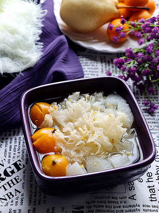 #花开富贵# Snow Pear Kumquat White Fungus Soup recipe