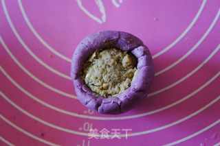 #trust之美#purple Potato Bean Paste Cake recipe