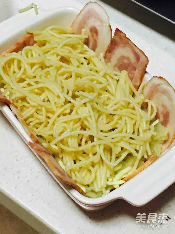 Baked Potatoes Bacon + Pasta recipe