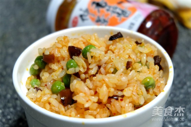 Fried Rice with Mushroom Sauce and Pea recipe