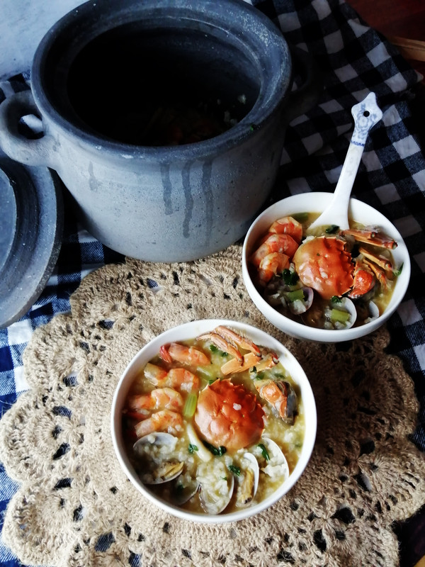 Casserole Seafood Porridge recipe