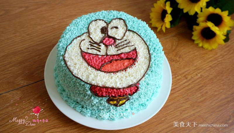 Doraemon Cream Layer Cake recipe