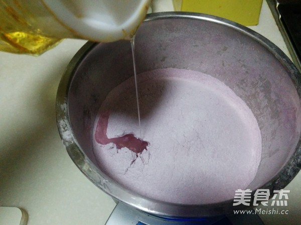 Purple Sweet Potato Honey Bean Glutinous Rice Cake recipe