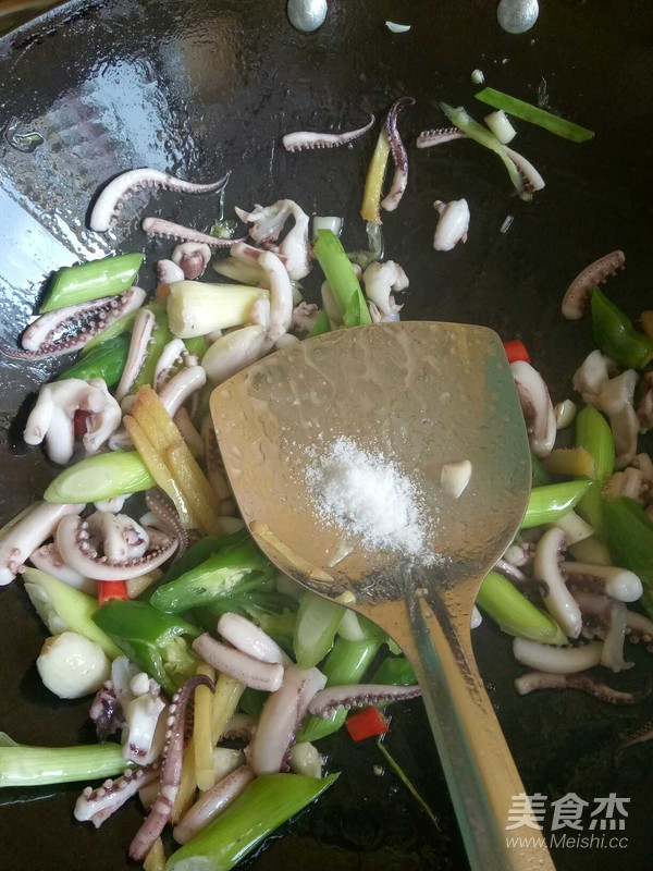 Stir-fried Squid Mustard recipe