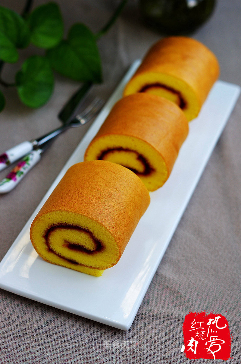 #aca烤明星大赛#——strawberry Jam Cake Roll recipe