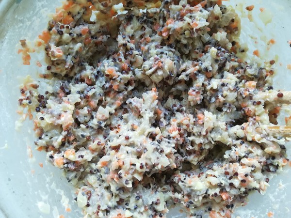 Three-color Quinoa Shrimp Cake recipe