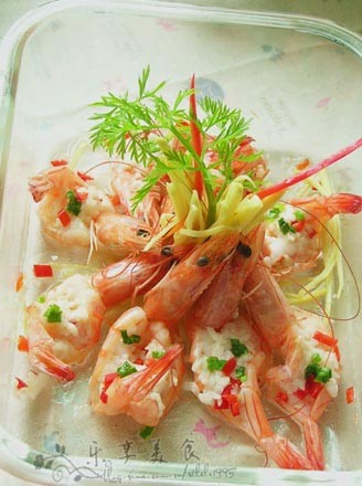 Steamed Shrimp with Wine Stuff