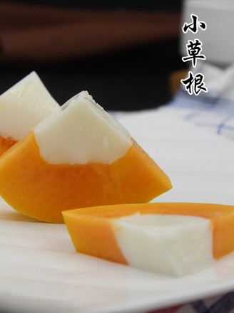 Papaya Coconut Milk Jelly recipe