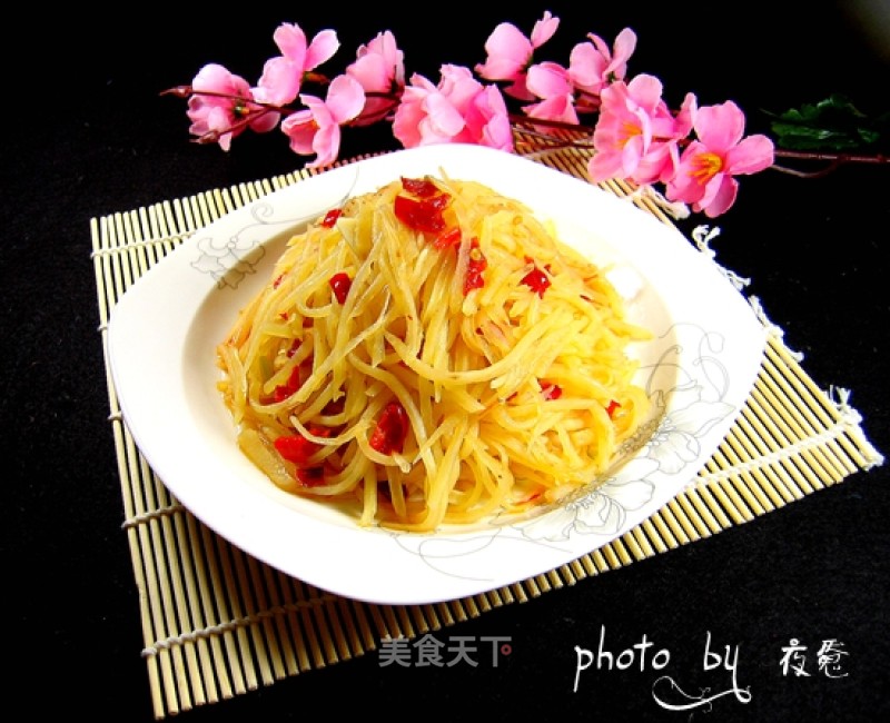 Home Cooking-chopped Pepper Potato Shreds recipe