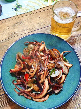 Stir-fried Small Seafood with Sauce recipe