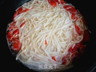 Sour Noodle Soup with Noodles and Vegetable Balls recipe