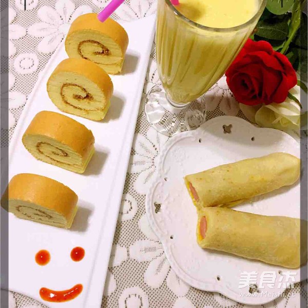 Sweet and Milky Corn Sauce Vs Corn Egg Sausage Roll recipe