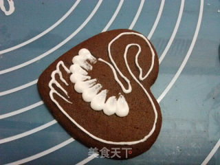 Chocolate Cookies with Swan Frosting recipe