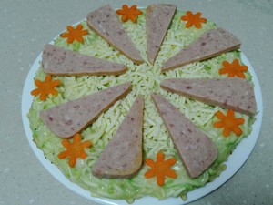 Creative Zucchini Luncheon Meat Pizza recipe