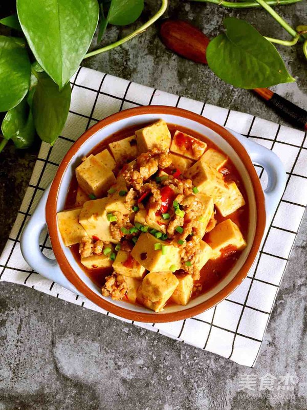 Braised Tofu with Minced Meat recipe