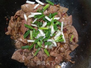 Stir-fried Scallion with Pork Liver recipe