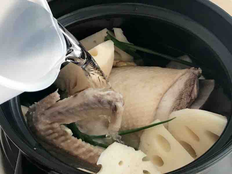 Pork Feet, Duck and Lotus Root Soup recipe