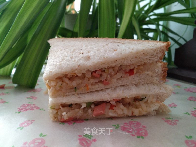 Creative Sandwich-a Gorgeous Transformation of Leftover Rice recipe