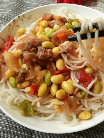 Soy Pork Noodles recipe