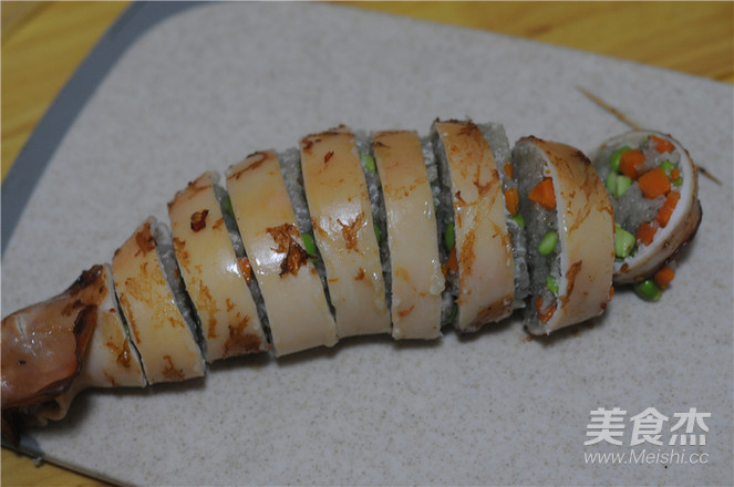 Grilled Squid Wrapped Rice recipe