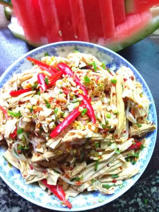 Mung Bean Sprouts Mixed with Yuba recipe