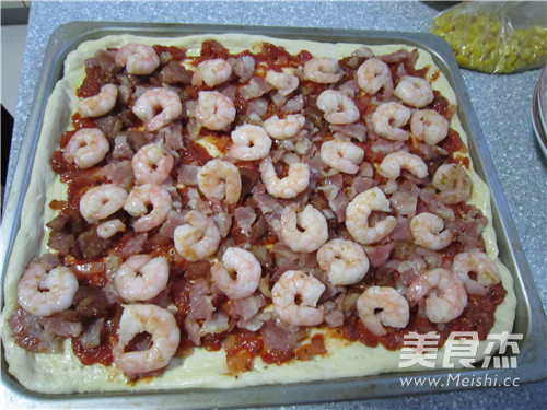 Large Square Pizza with Seafood recipe