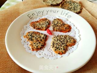 #四session Baking Contest and It's Love to Eat Festival#zero-based Black Sesame Crackers recipe