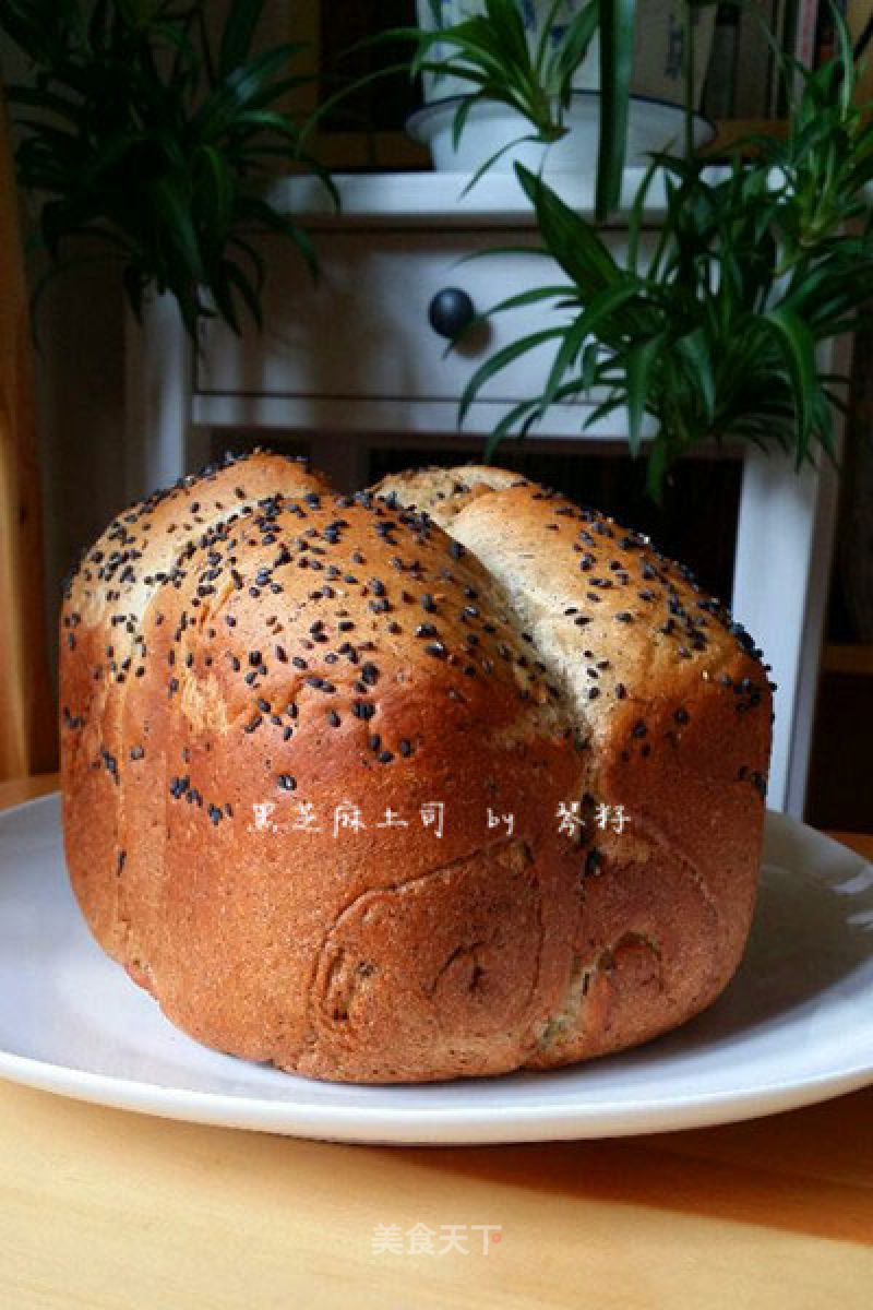 Black Sesame Toast Bread Machine Version recipe