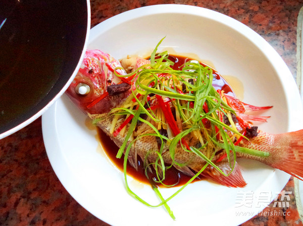 Steamed Red Snapper with Olive Horn recipe