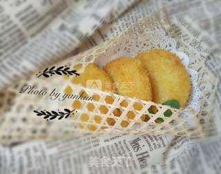 Fried Glutinous Rice Cake with Bread Crumbs recipe