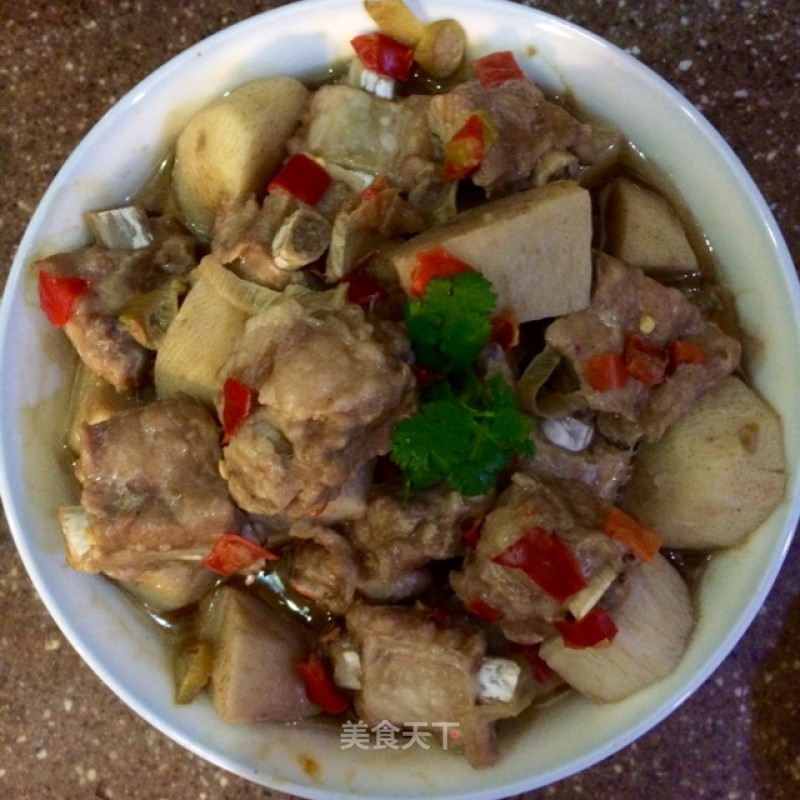 Steamed Taro with Chopped Pepper Ribs recipe