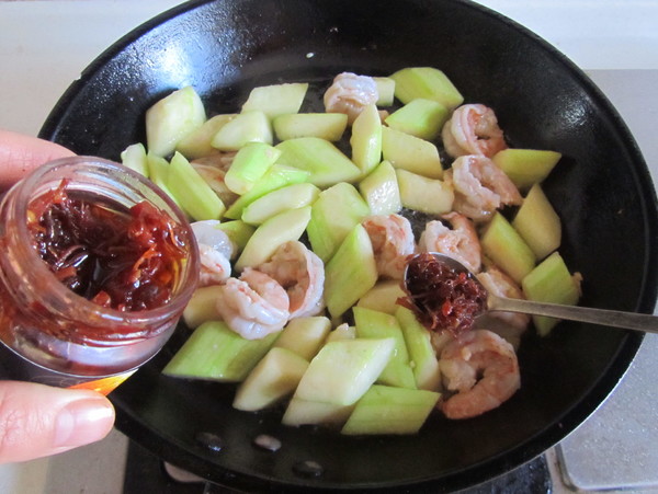 Stir-fried Shrimp and Winter Squash with Xo Sauce recipe