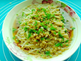 Enoki Mushroom with Garlic recipe